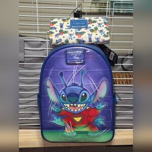 Loungefly Purple and Blue Stitch Backpack